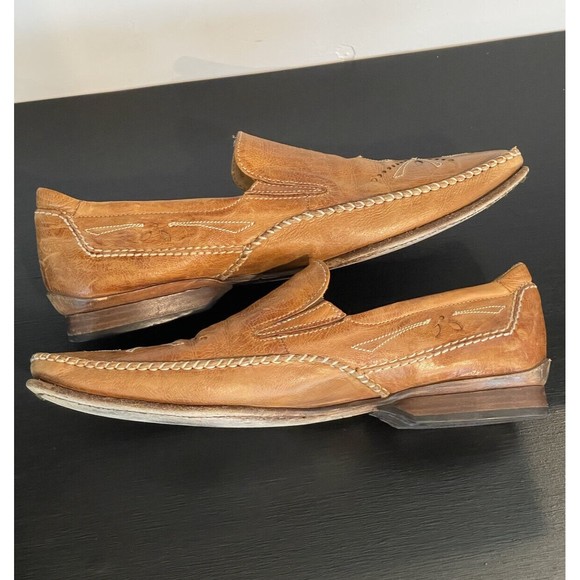 VTG Galizio Torresi Stitched Leather Loafers Men’s EU 43/US 10 Made In Italy - Picture 12 of 14